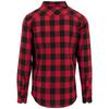 Build Your Brand Mens Checked Flannel Shirt