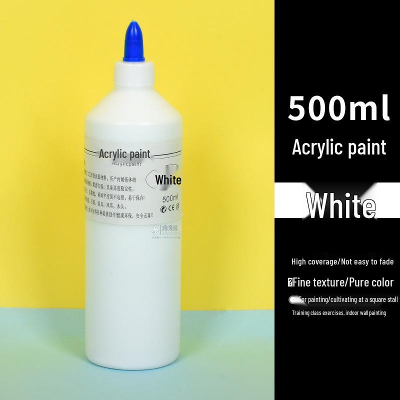 500ml Acrylic Paint for Children's Graffiti and Plaster Dolls - Ideal for Kindergarten Art Projects