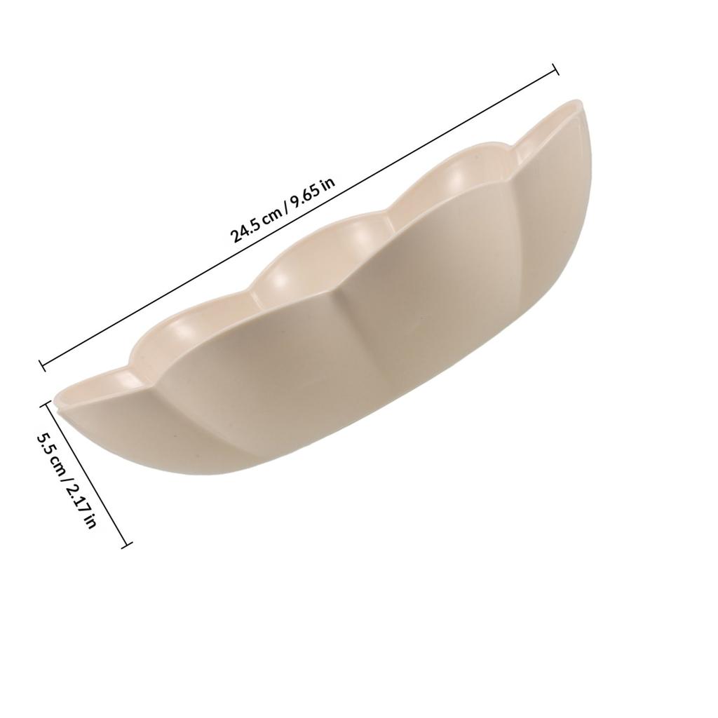 2Pcs Festive New Year Plastic Serving Platter Set Round Candy Fruit Snack Tray for Living Room Parties Appetizers Desserts