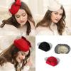 1920s Bowknot Barrettes for Women Flapper Stylish Headpiece Accessories for Cosplay Party Elegant Clip Barrettes  Red