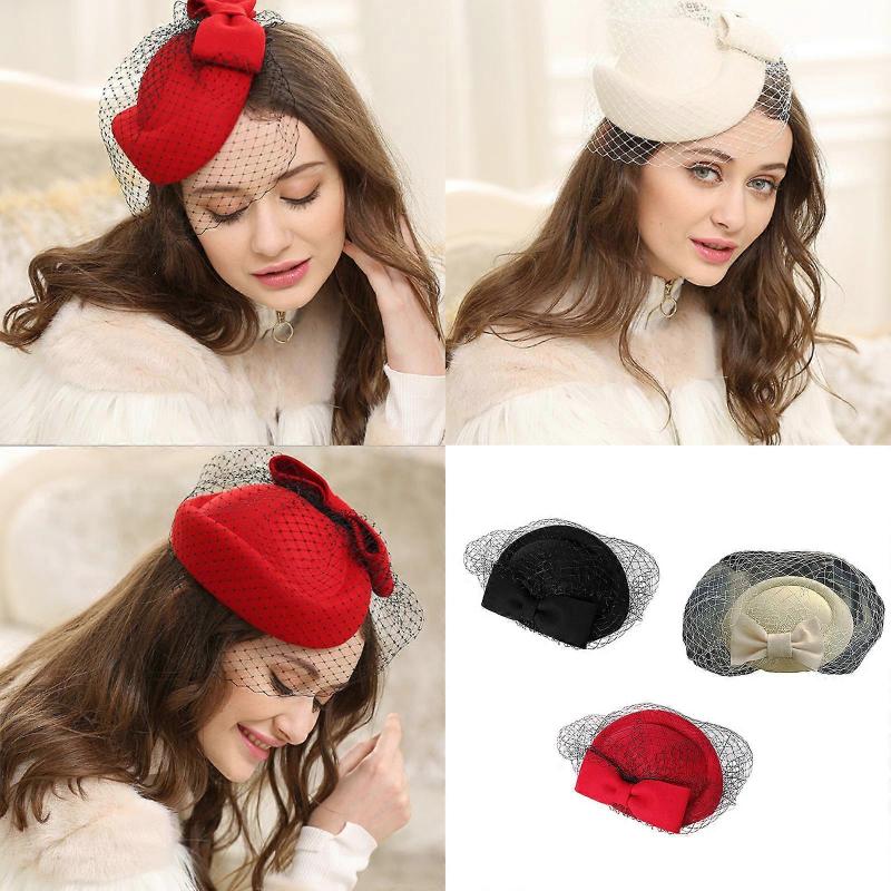 1920s Bowknot Barrettes for Women Flapper Stylish Headpiece Accessories for Cosplay Party Elegant Clip Barrettes  Red