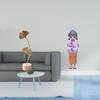 Nordic Metal Sculpture Figurine Abstract Ornament for Table Party Home with Japanese Kimono Geisha