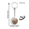 CCCP Soviet Era Double-sided Rotating Crystal Keychain Pendant