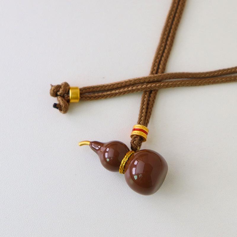 Elegant Retro Gourd Pendant Sweater Chain Necklace for Women - National Style