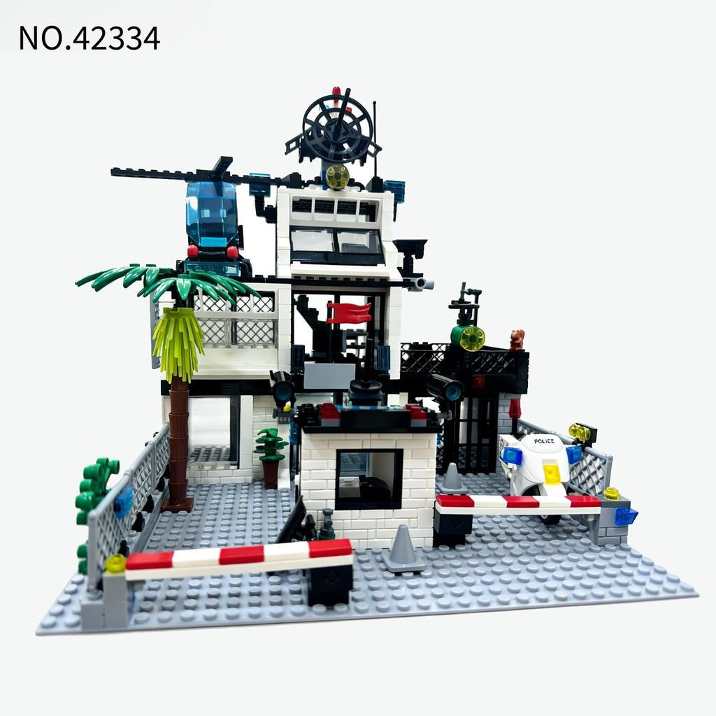 42334 Watchmen Police Headquarters Children'S Assembly Of Small Particles Building Block Toys Baseplate Accessories