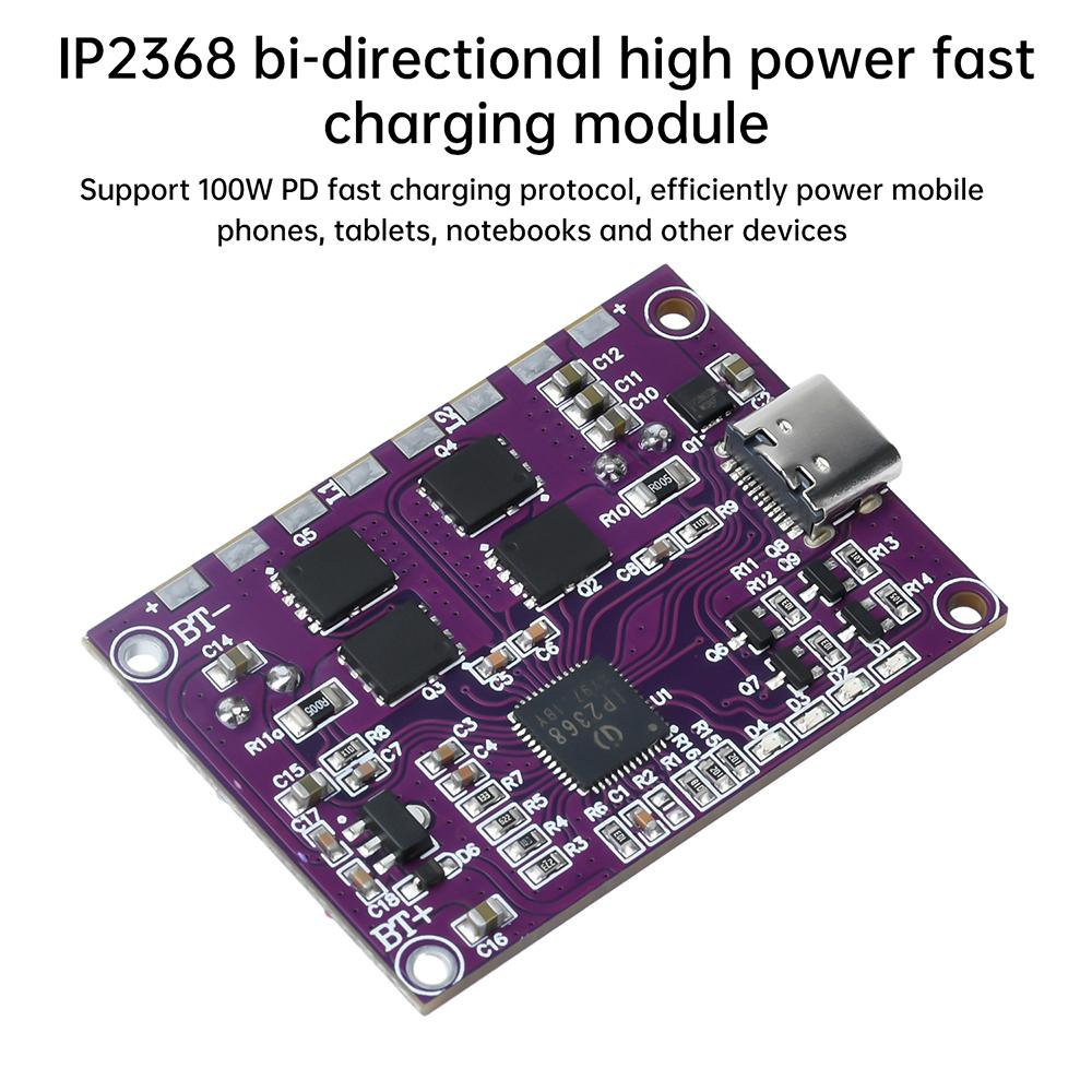 IP2368 Bidirectional High-power Fast Charging Module PD100W Boost Buck Fast Charging Module DIY Power Bank Circuit Board