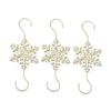 10pcs Snowflake Shape Christmas Wreath Hooks Xmas Tree Decoration Hook  Christmas Sock