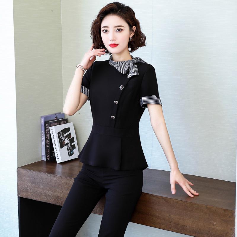 Dámské sako s krátkým rukávem v korejském stylu jaro/léto 2025 - Profesionální dámské sako