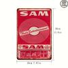 SAM Thats Entertainment Metal Sign  x Retro Record Store Wall Art Red White Vintage Iron Plaque for Home Office Cafe