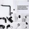 Adjustable Sink Drain Trap 1-1/4Inch Space Saving Sink Waste Trap Bathroom Drain Pipe Rotating Sink Waste Trap