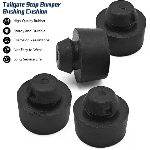 4Pcs Tailgate Stop Cushion Fit for Tacoma 2005-2021 Tundra 2000-2021 Replace 90541-11015