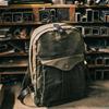 Tailor Brando 70307 American Retro Waterproof 15OZ Heavy Oil Wax Canvas 24*47*12cm Backpack Unisex Computer Travel School Bag