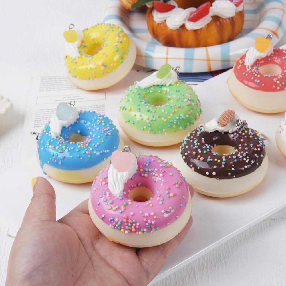 Quick Rebound Donut Bread Squeeze Toy Keychain Super Soft Donut Squishy Toy New Year Gift