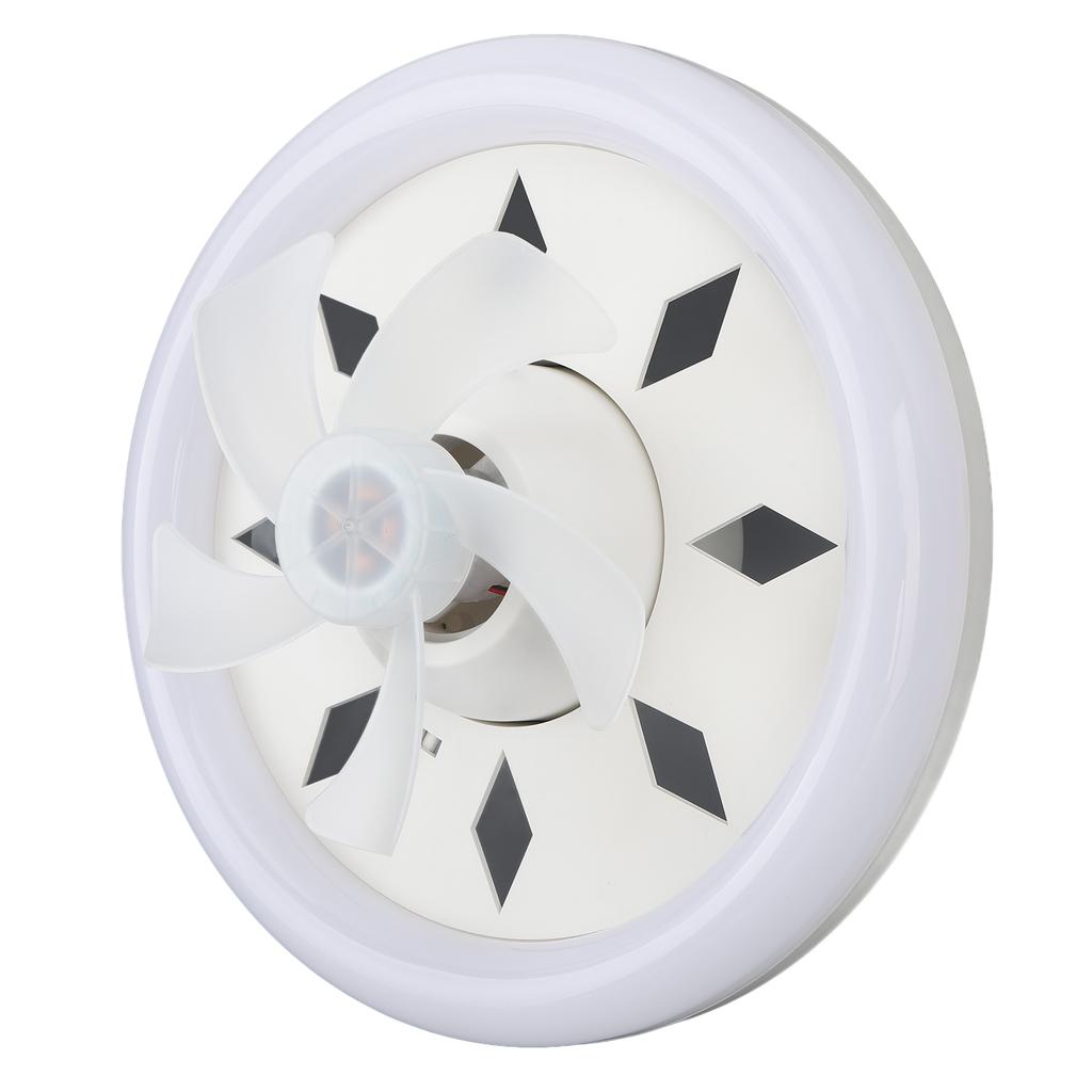 11.8in 60W Ceiling Fan with Light E27 LED Dimmable Ceiling Fans with Remote Control 3 Speeds 5