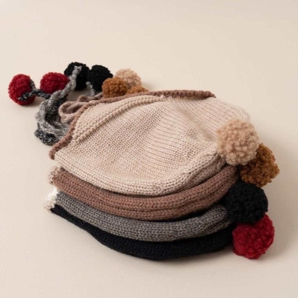 Windproof Pullover Cap Warm Beanie Hat New Ear Protection Hat  Kids