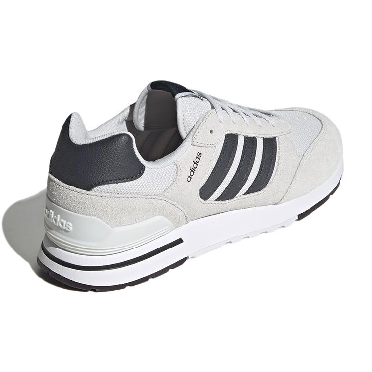 Adidas Neo Run 80S Šněrovací Plochá Pohodlná Tlumení Nárazů Odolná proti Opotřebení Nízké Běžecké Boty Pánské Tenisky Šedá Černá GX4336