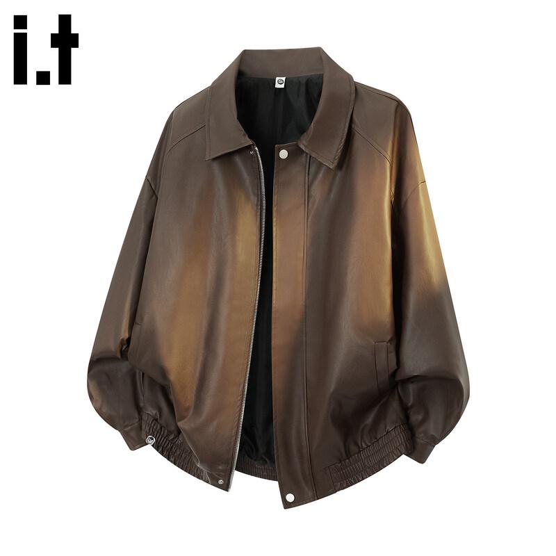 CHOCOOLATEit Men's Loose Fit Autumn Biker Jacket