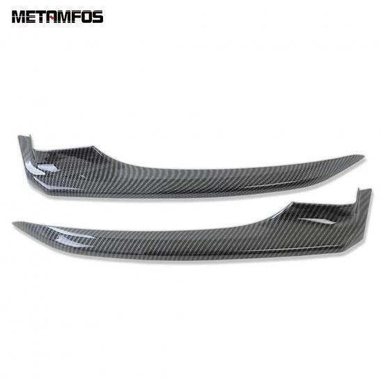 For Toyota Camry SE XSE 2018   Carbon Fiber Front Corner Bumper Trim Anti Scratch Anti-collision Strip Car Accessories