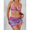 Swimsuit Three-piece Fashion Sexy Print Bikini Single Yarn