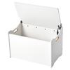 Kids Storage Bench, Wooden Toy Box Chest with Backrest, Large Storage Cabinet with Safety Hinge, Toddlers Storage Bench for Playroom, Living Room or