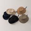 Summer Kids Fisherman Cap Outdoor Beach Wide Brim Bucket Hat for Boy Girl Solid Color Adjustable Children Panama Sun Hats