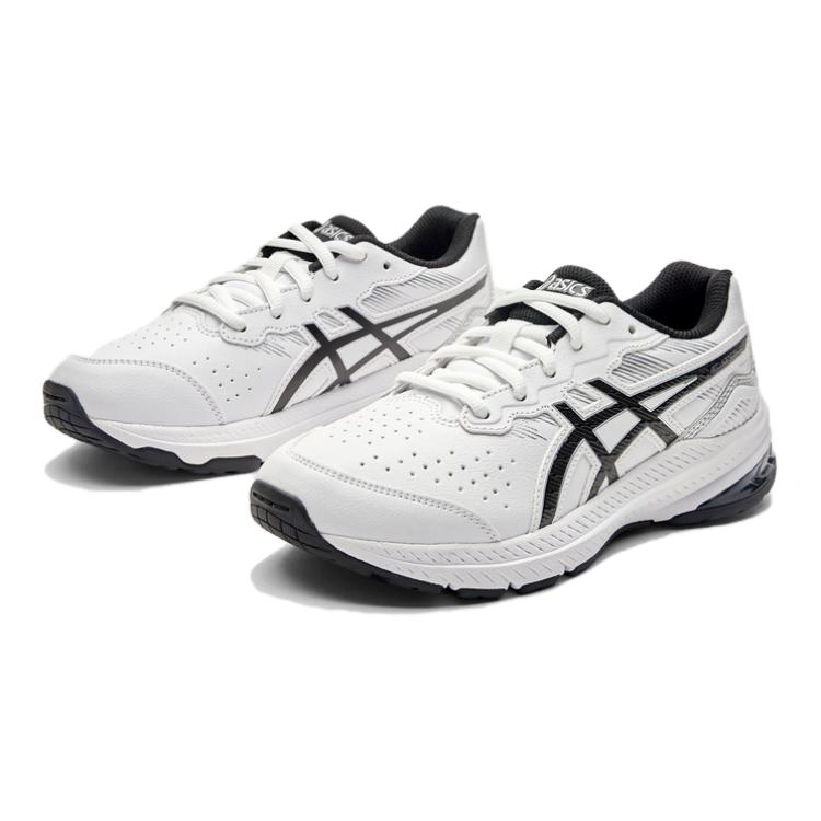 ASICS Abrasion Resistant Rebound Breathable Support Kids' Running Shoes White Black Unisex 1134A016-118