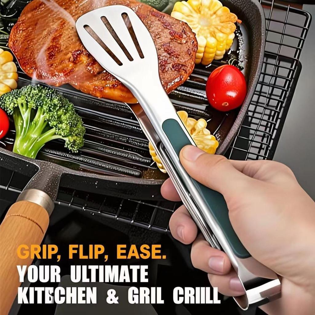 7/9/12 Zoll Edelstahl Lebensmittelzange Steakzange Küchenausstattung für Grillutensilien Outdoor Camping Zubehör BBQ