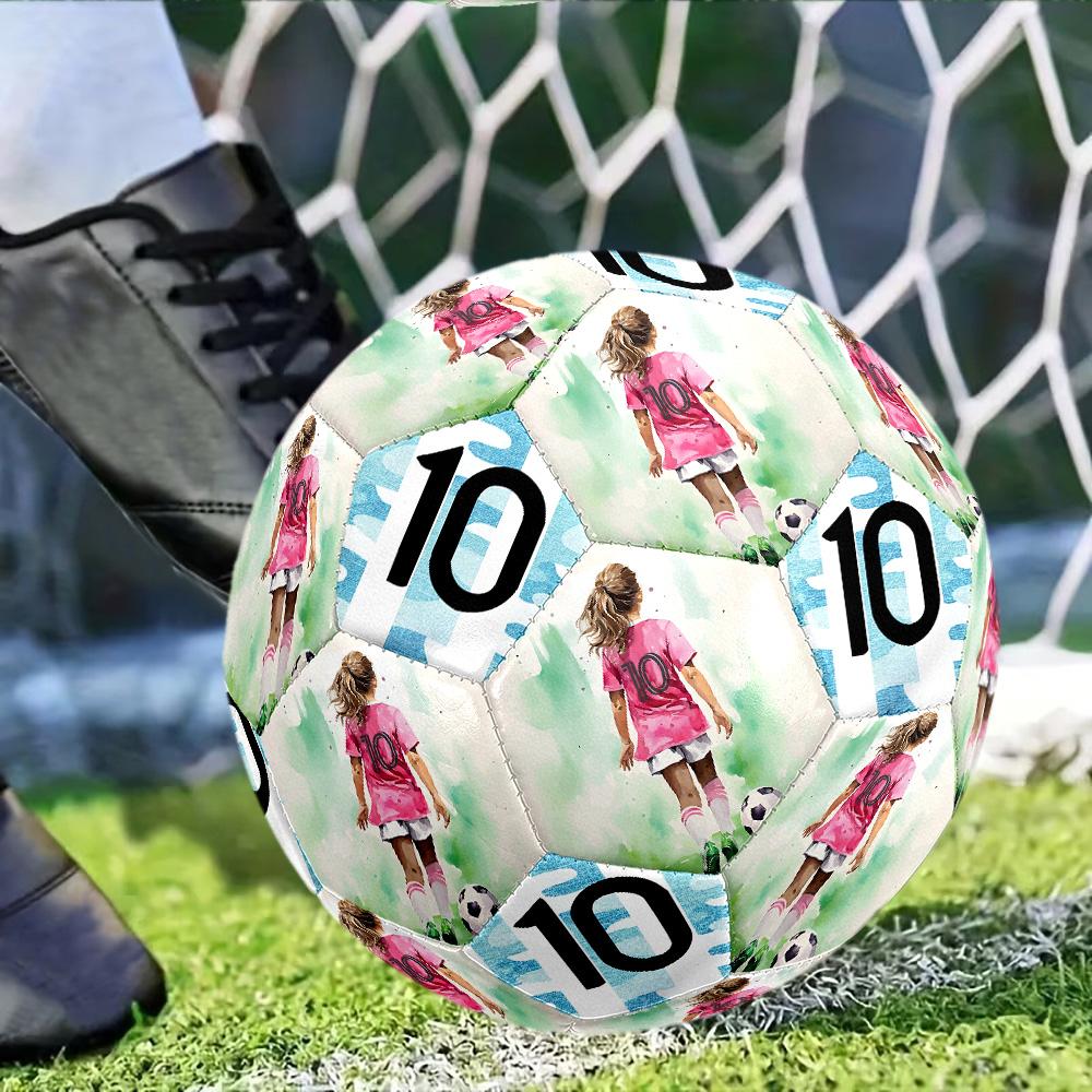 Girl Pink Jersey Soccer Customized picture Size 5 Soccer Ball Machine Sewn Indoor/Outdoor Universal Football Personalized Printing soccer