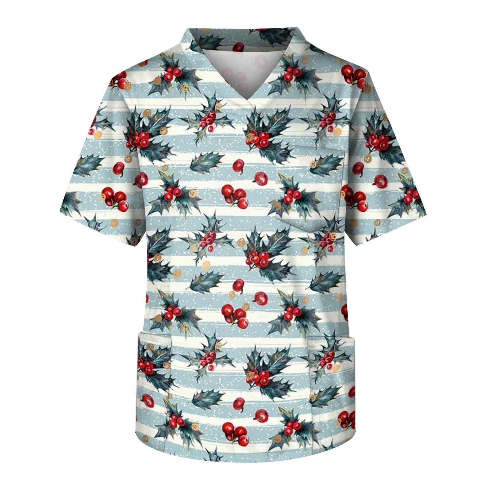 

Мужской топ с короткими рукавами и V-образным вырезом с рождественским принтом и нагрудным карманом XXXXL