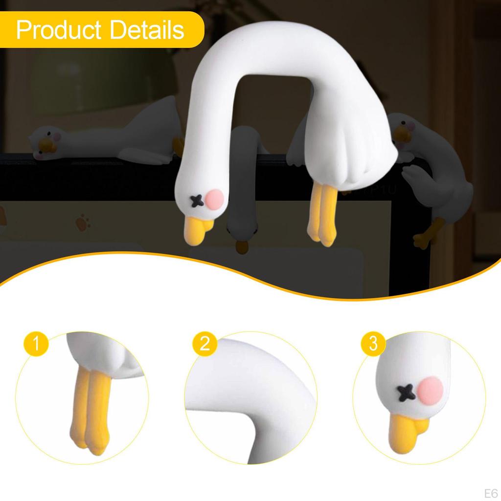 Adorable Goose Figurine, Computer Decoration, Small Statue, Easy Installation, Car Navigation