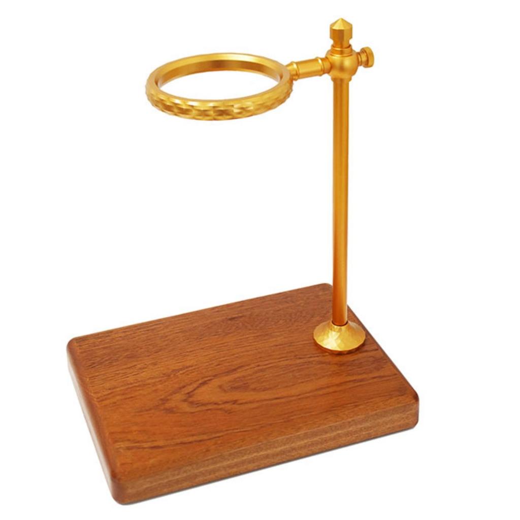 Manual Coffee Dripper Stand Solid Wood Colored Metal Wooden Holder