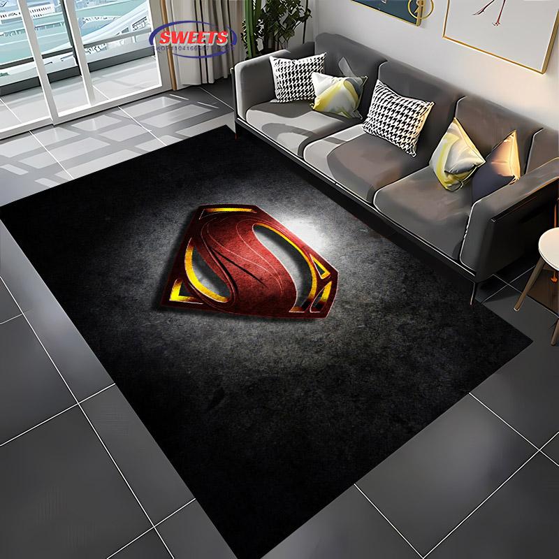 

New Shelves! 3D Classic DC Logo Carpet, Living Room Bedroom Office Area Children s Room of Choice, Non-slip Machine Washable Mat 40x60cm (16x24in)