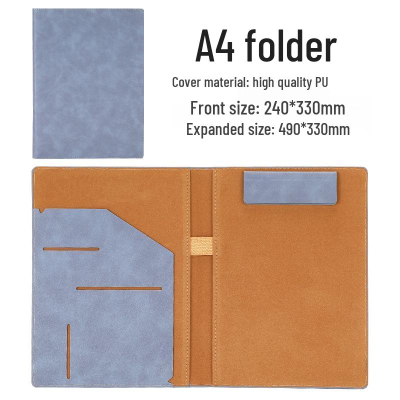 Business Data Archive: A5 Contract & A4 Conference Leather Folder with Multifunction Manager Clip Pad.