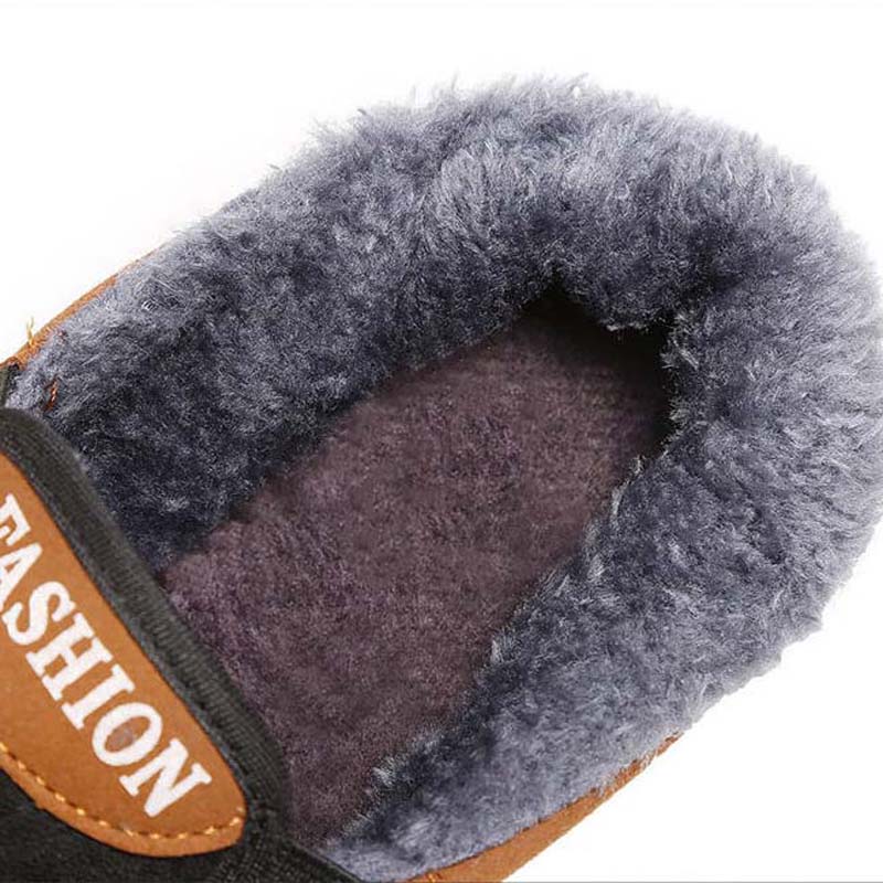 Cotton Shoes Men's Winter Thick Warm Shoes Middle-aged and Elderly Lining Plus Velvet Non-slip Men's Warm Cotton Shoes