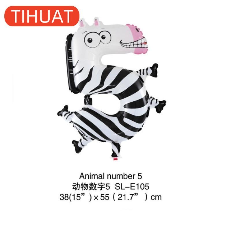 

Мультяшные животные, фольгированные шары с цифрами для украшения детской вечеринки, декор на день рождения, свадьбу 5