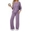 Women's Casual Fashion Comfortable Tops And Pants Home Pajamas Set