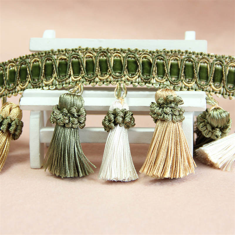 1 metr lemování závěsů šicí lišty střapce třásně čalounění DIY dekor polštářů