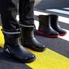 Fashion Short-tube Waterproof Shoes Men's Rain Boots Low-cut Warm Work Rubber Shoes Non-slip Fishing Kitchen Rain Boots Men