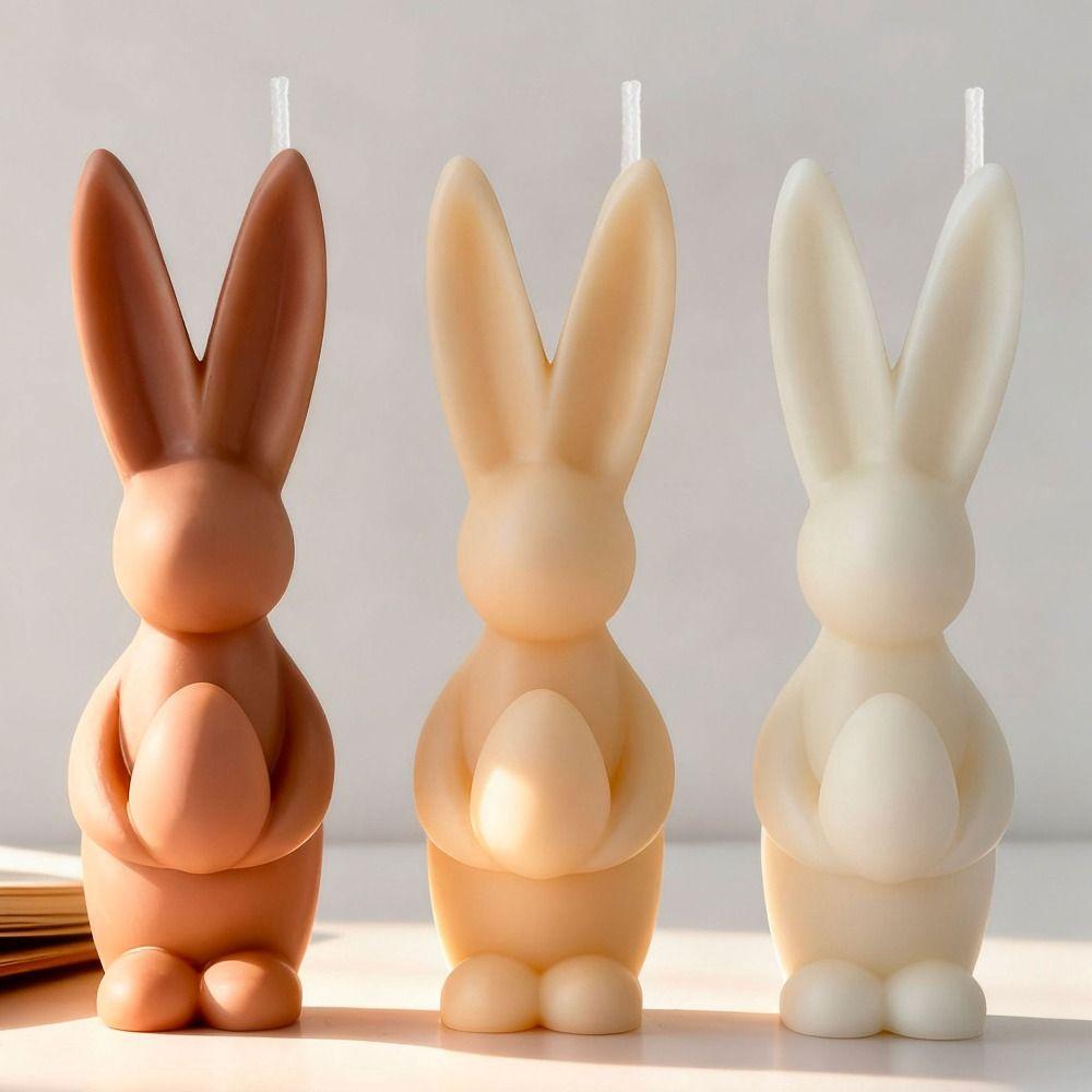 Craft Candle Silicone Mold Easter Bunny Egg Gypsum Molds Soap Candle Making Supplies
