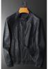 Autumn and winter new men's stand-up collar slim-fit locomotive leather jacket trendy fashion handsome zipper casual PU