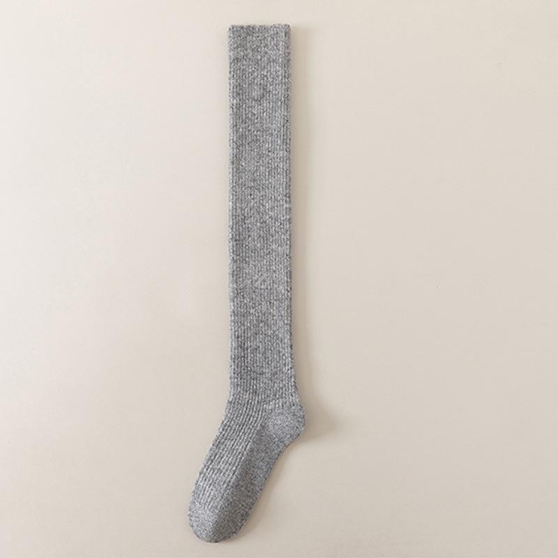 Women's Warm Wool Blend Knee-High and Mid-Calf Socks - Thick, Soft, Pure Coffee Color for Autumn and Winter