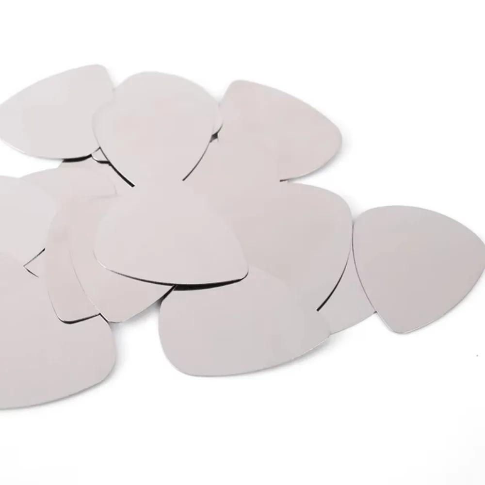 10pcs Stainless Steel 0.3mm Thin Guitar Picks Plectrum for Electric Guitar And Bass Guitar Parts & Accessories