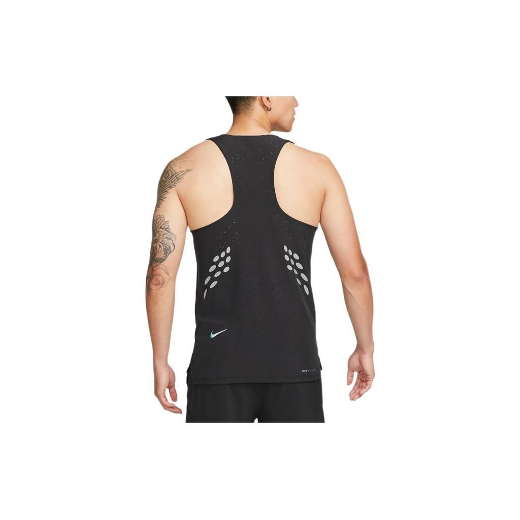 Nike Run Division Pinnacle Casual Breathable Quick Dry Solid Color Running Vest Black Men's DM4776-010