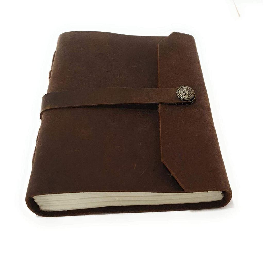 Combo Leather Diary Handmade Vintage Leather Diary - with Plain Paper for Men and Women.