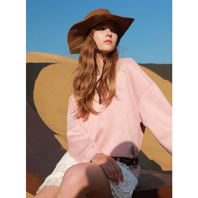 

SANCIA Women s Fleece-Lined Faux Suede Drop Shoulder Sweatshirt XL