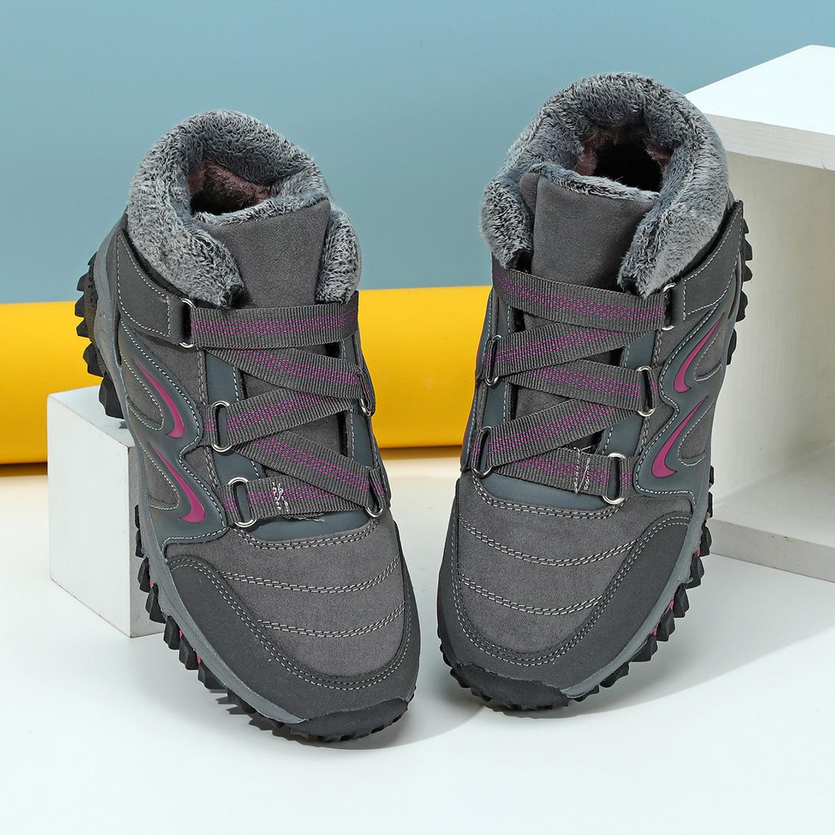 Удобная мужская плюшевая теплая модная нескользящая хлопковая обувь для прогулок — фото 6