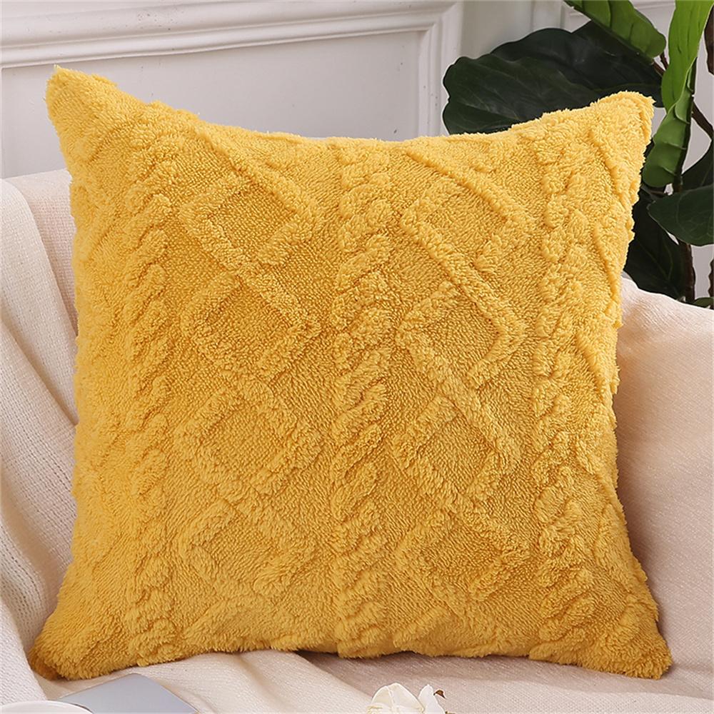 Olanly Autumn Decoration Pillow Cover 45x45 Soft Fuzzy Decorative Cushion Cover Pillowcase For Sofa Home Decor Throw Pillow Case