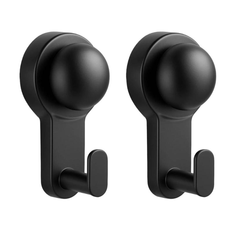 

Metal Suction Cup Hook Vacuum Technology Bathroom Hangers With 11lb Weight Capacity Suction Glass Door Hook чёрный