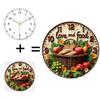 Mid-Century Modern 30x30cm Round Glass Wall Clock with Retro Feel