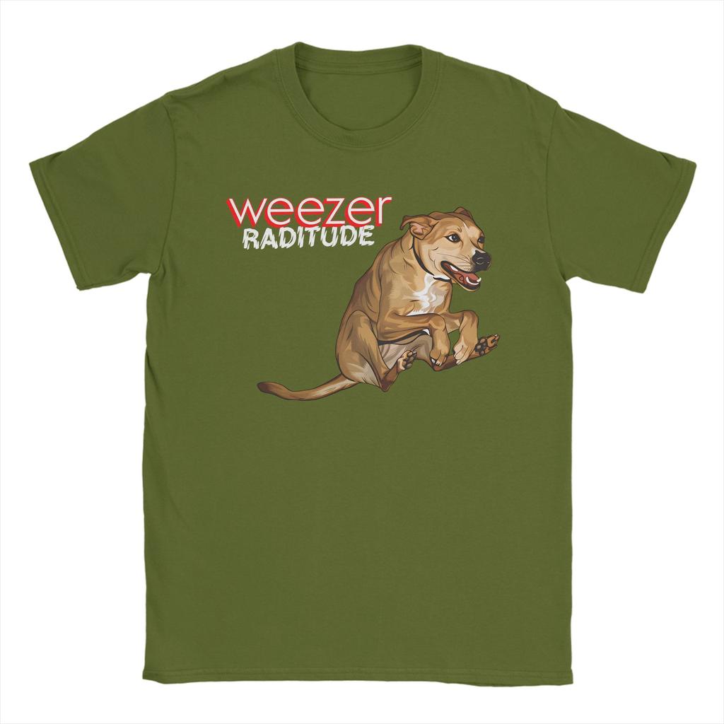 Weezer Ratitude Dog Album Unisexs T Shirts  Humor Tees Short Sleeve Crewneck TShirt Pure Cotton Plus Size Clothing